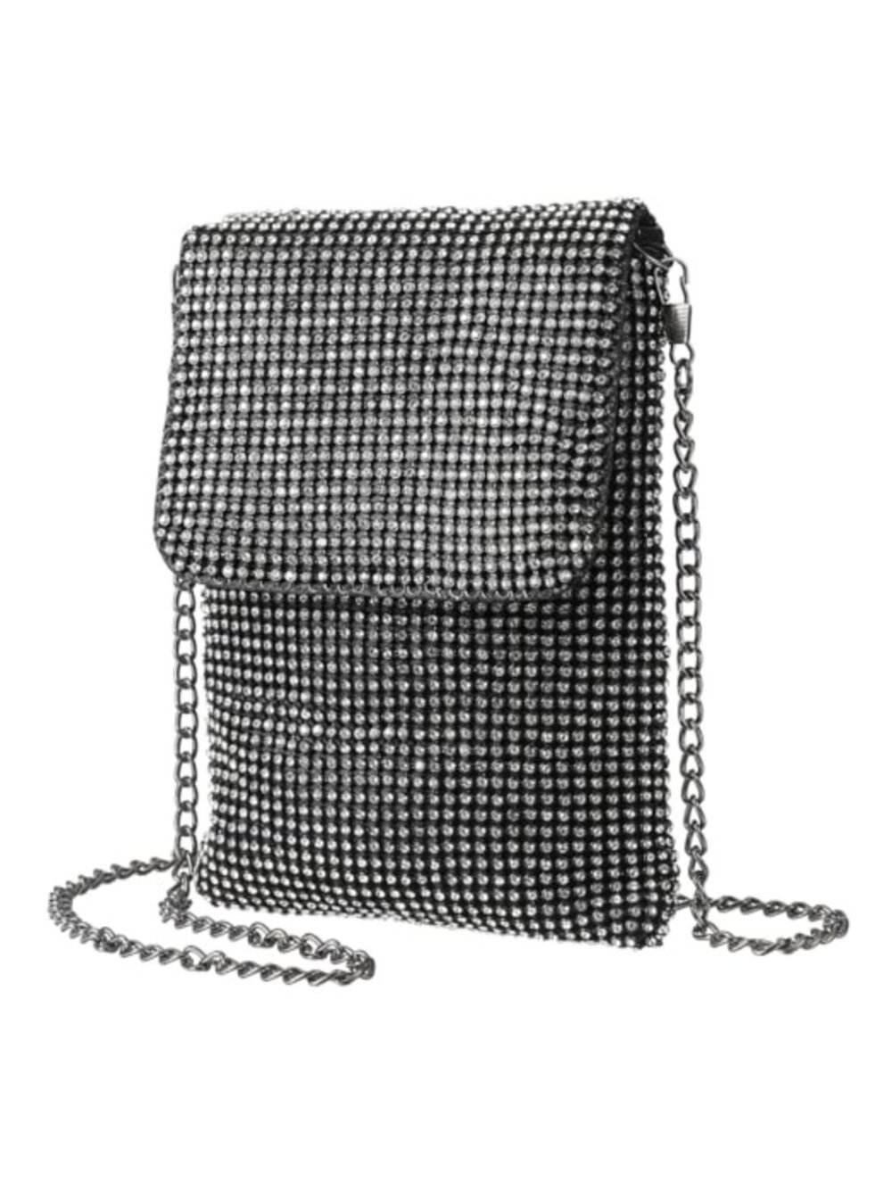 Crystal Rhinestone Evening Clutch with Detachable Shoulder Strap for Weddings
